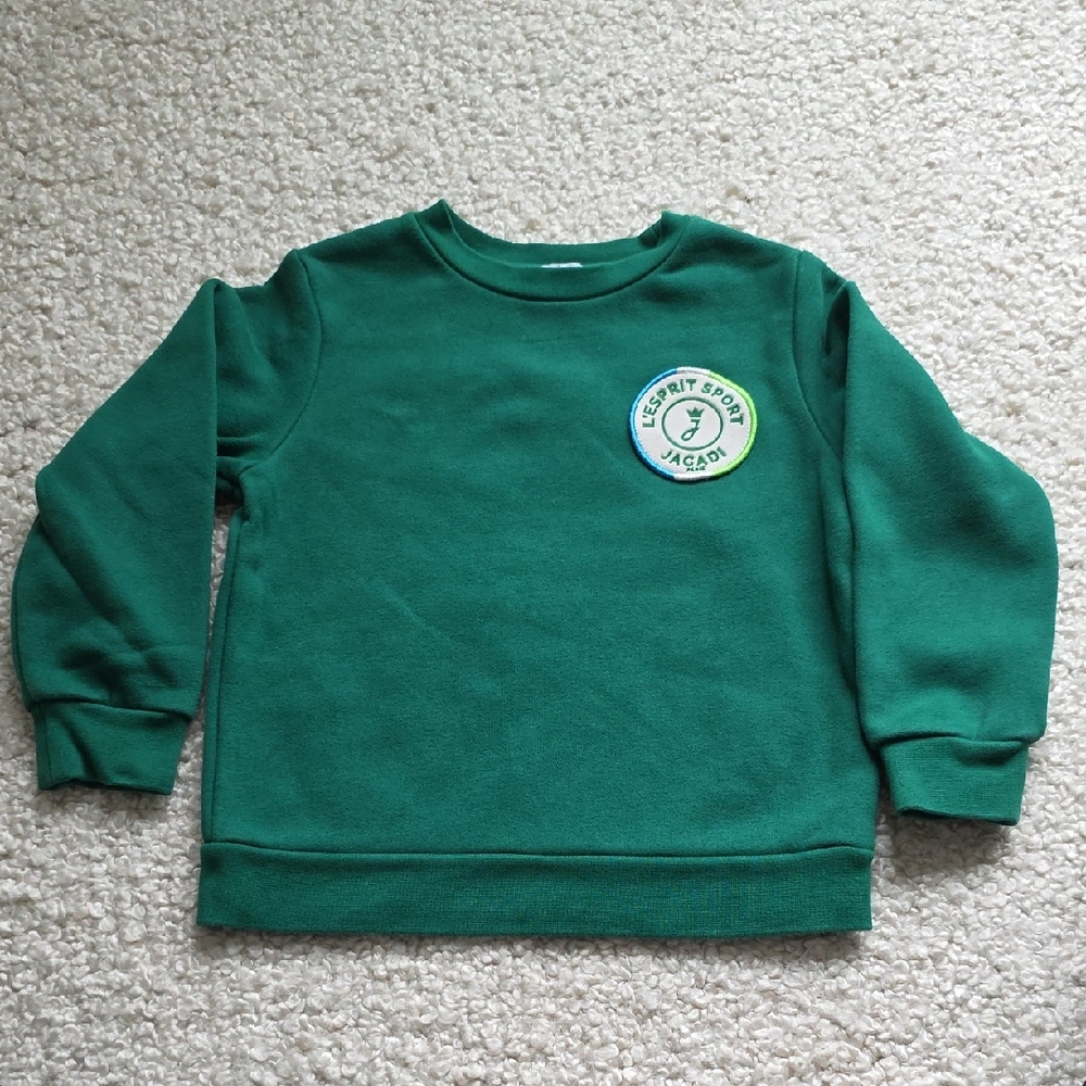 Jacadi Green Kids Sweatshirt with Sporty Patch